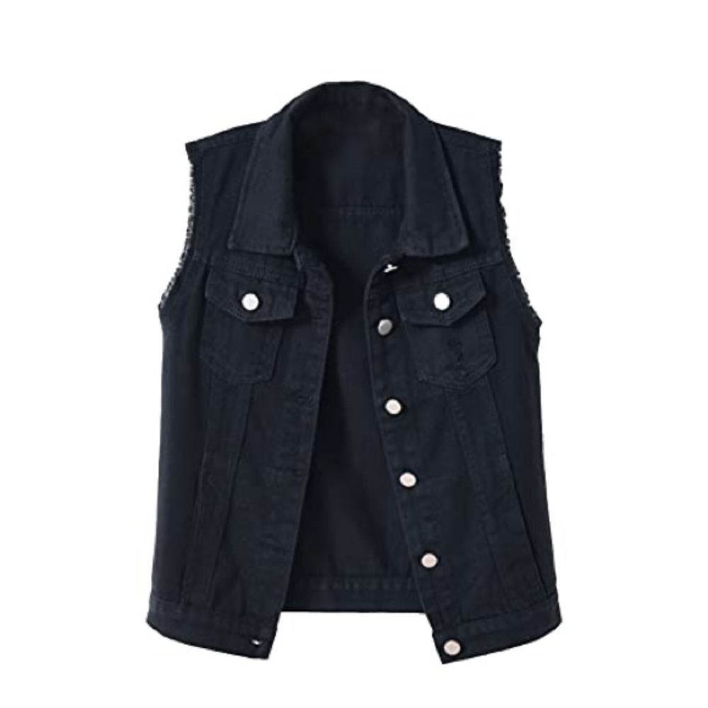 Alliance Fashion brand black denim vest